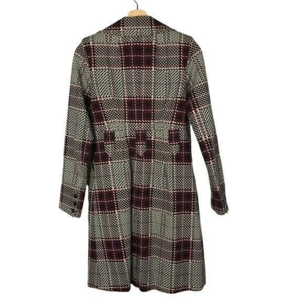 Cabi Sovereign Houndstooth Plaid Ponte Knit Peacoat XS #3370 - Picture 2 of 5